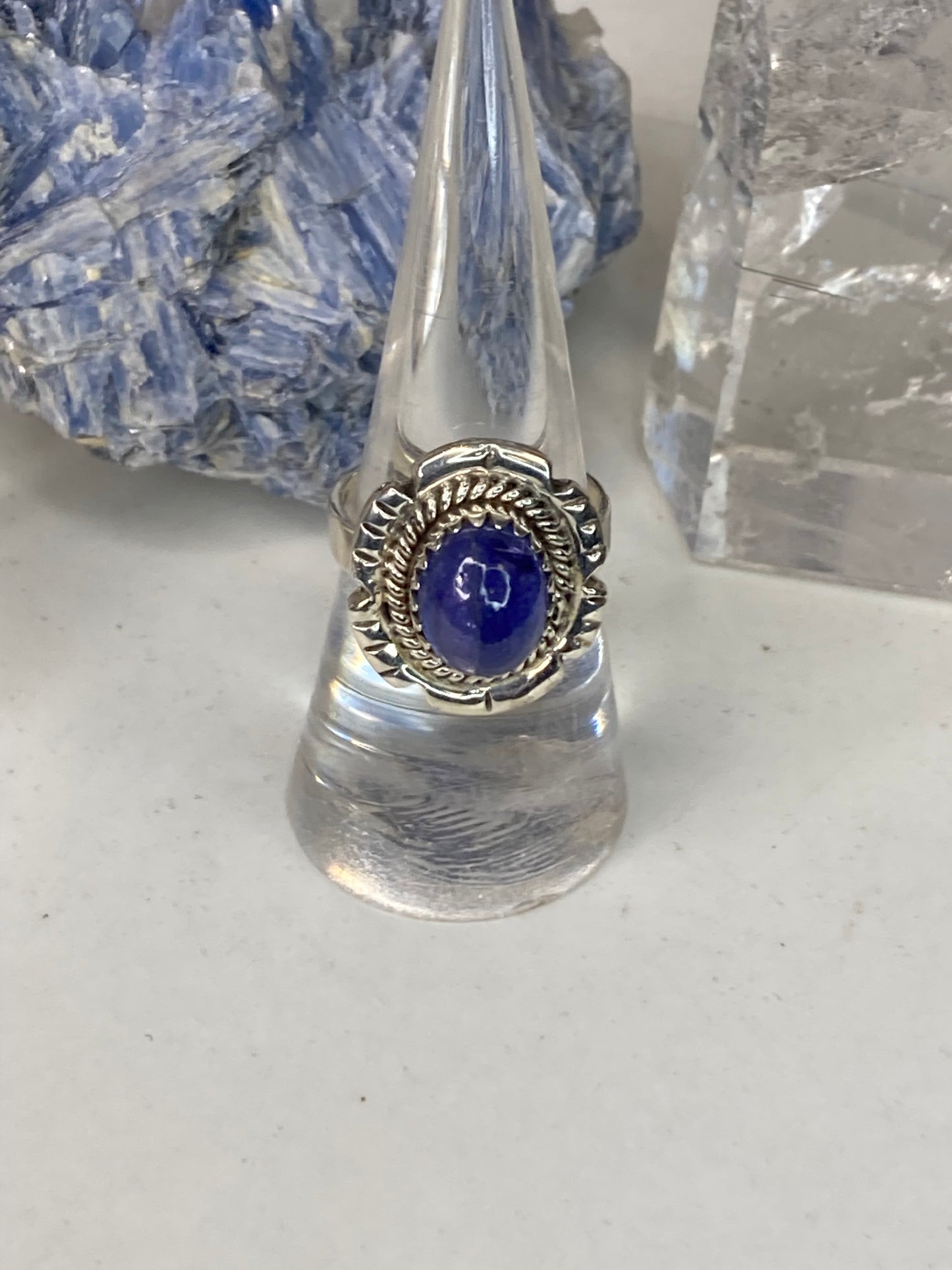 Sterling silver tanzanite ring