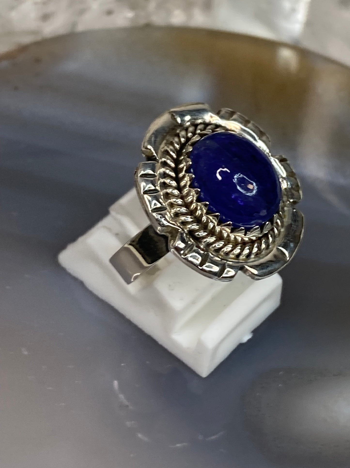 Sterling silver tanzanite ring