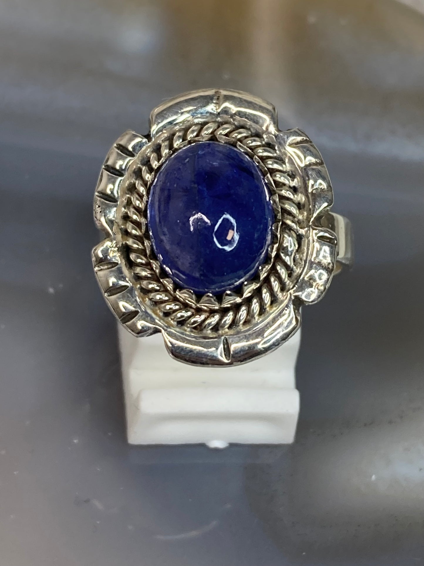 Sterling silver tanzanite ring