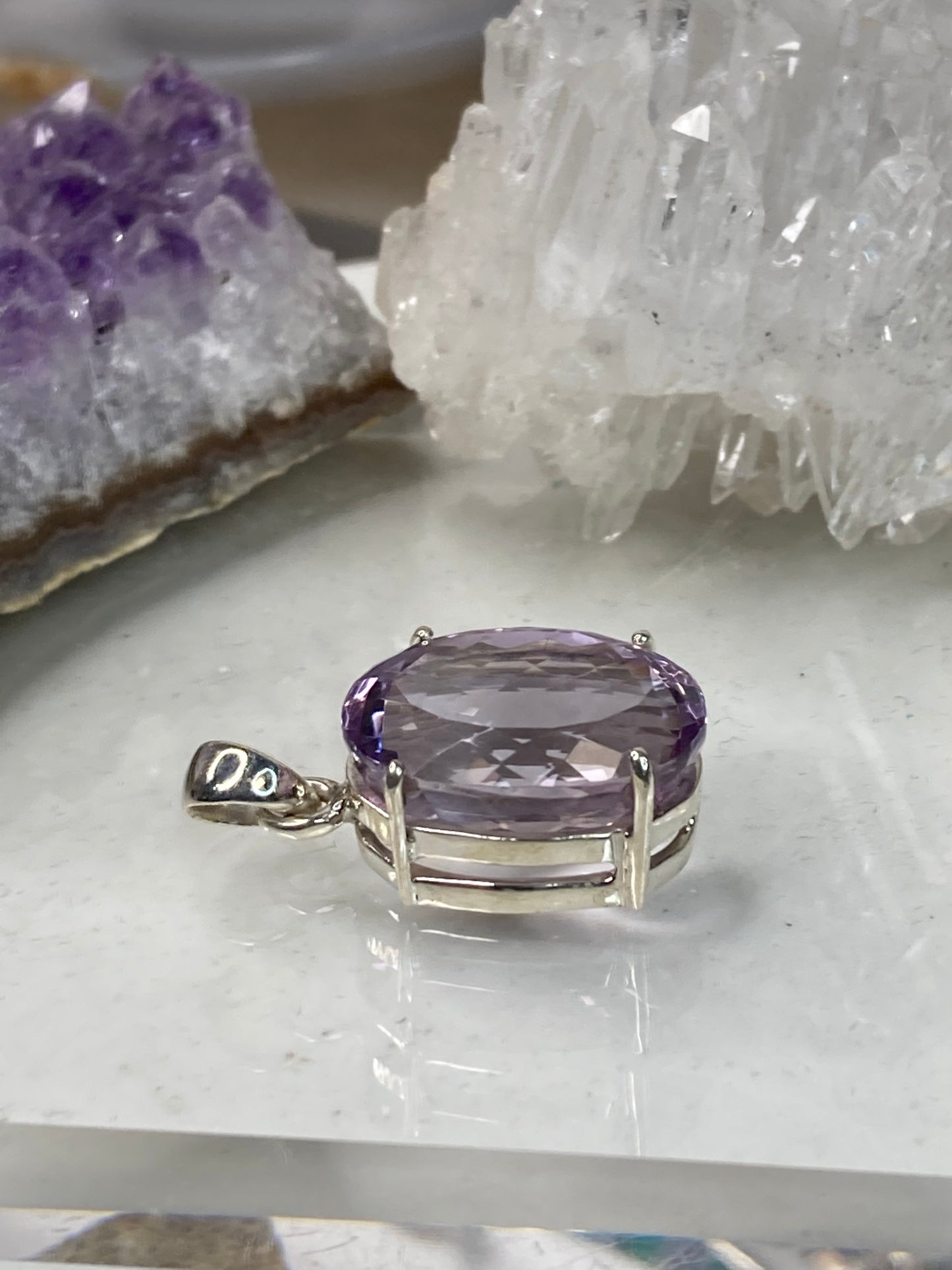 Sterling silver amethyst pendant