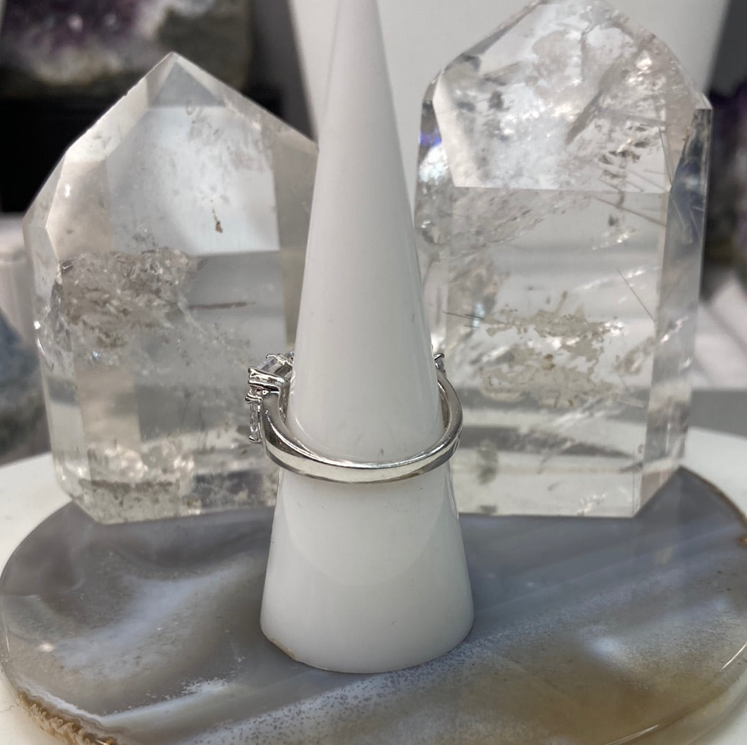 Sterling silver cz ring