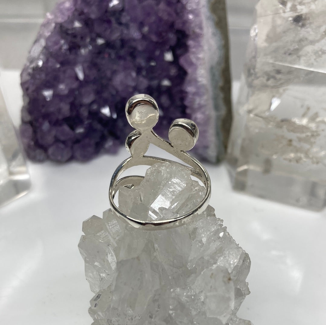 Sterling silver mother of pearl ring