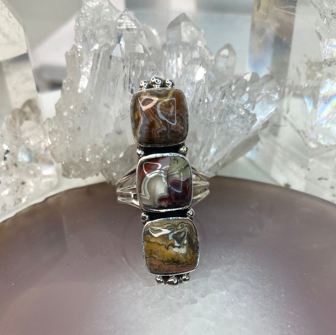 Sterling silver jasper ring