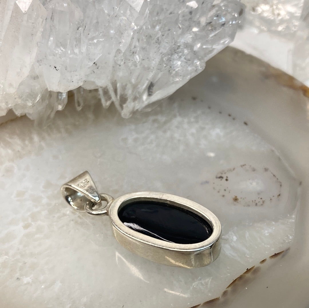 Sterling silver opal pendant