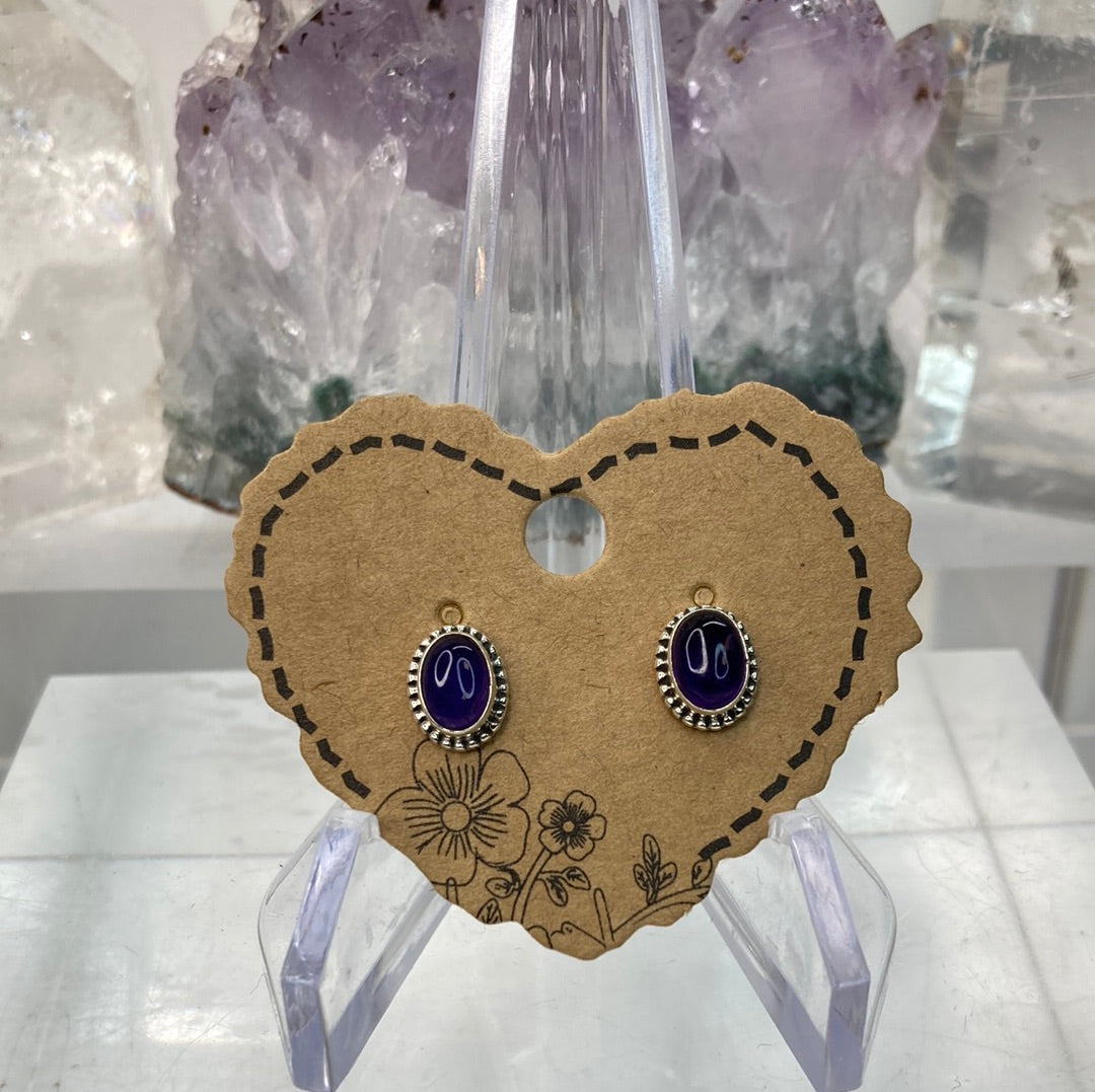 Sterling silver 925 amethyst earrings