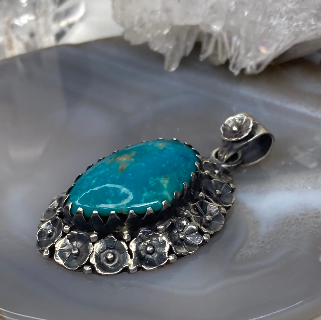 Sterling silver turquoise pendant