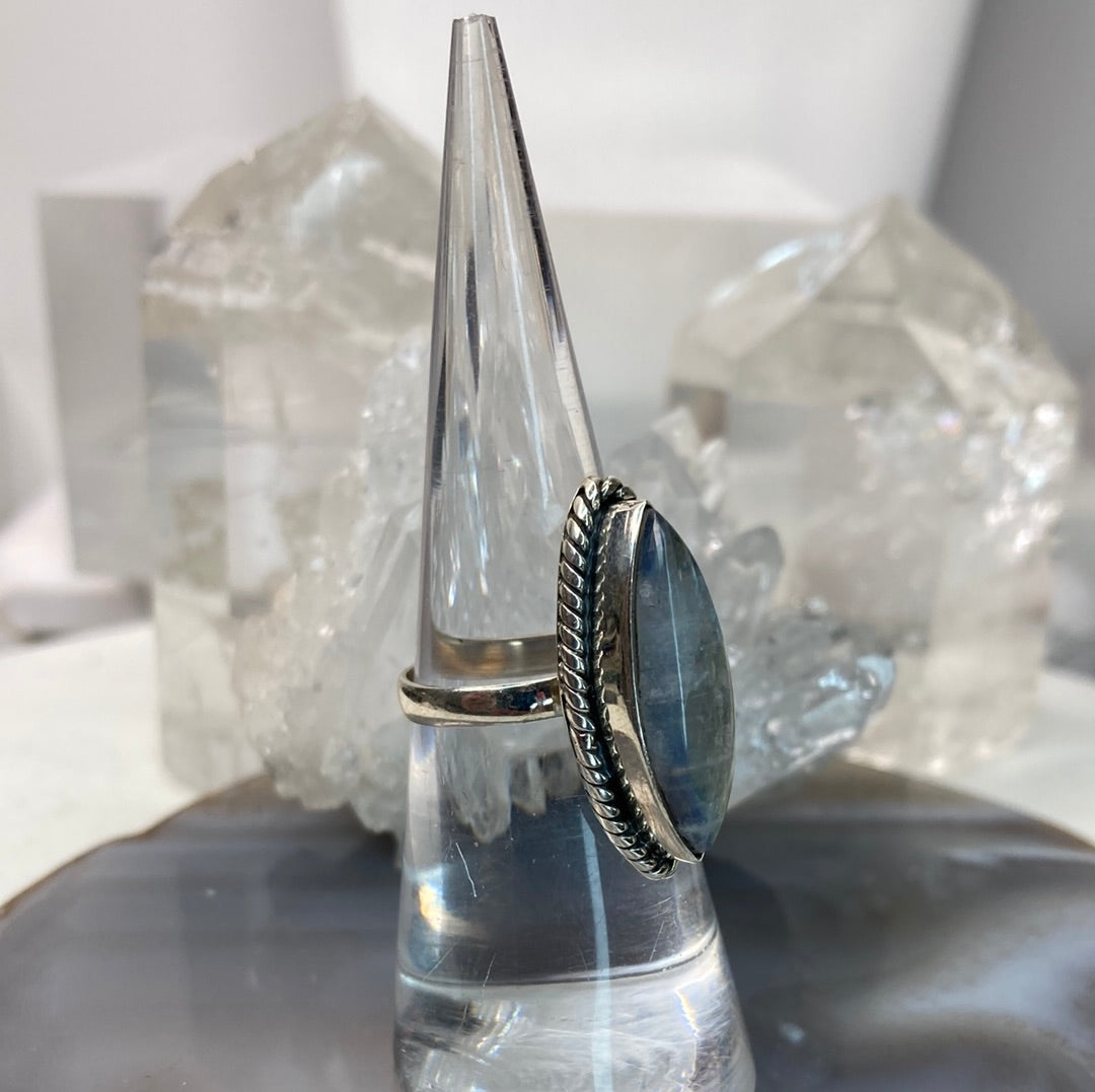 Sterling silver moonstone ring