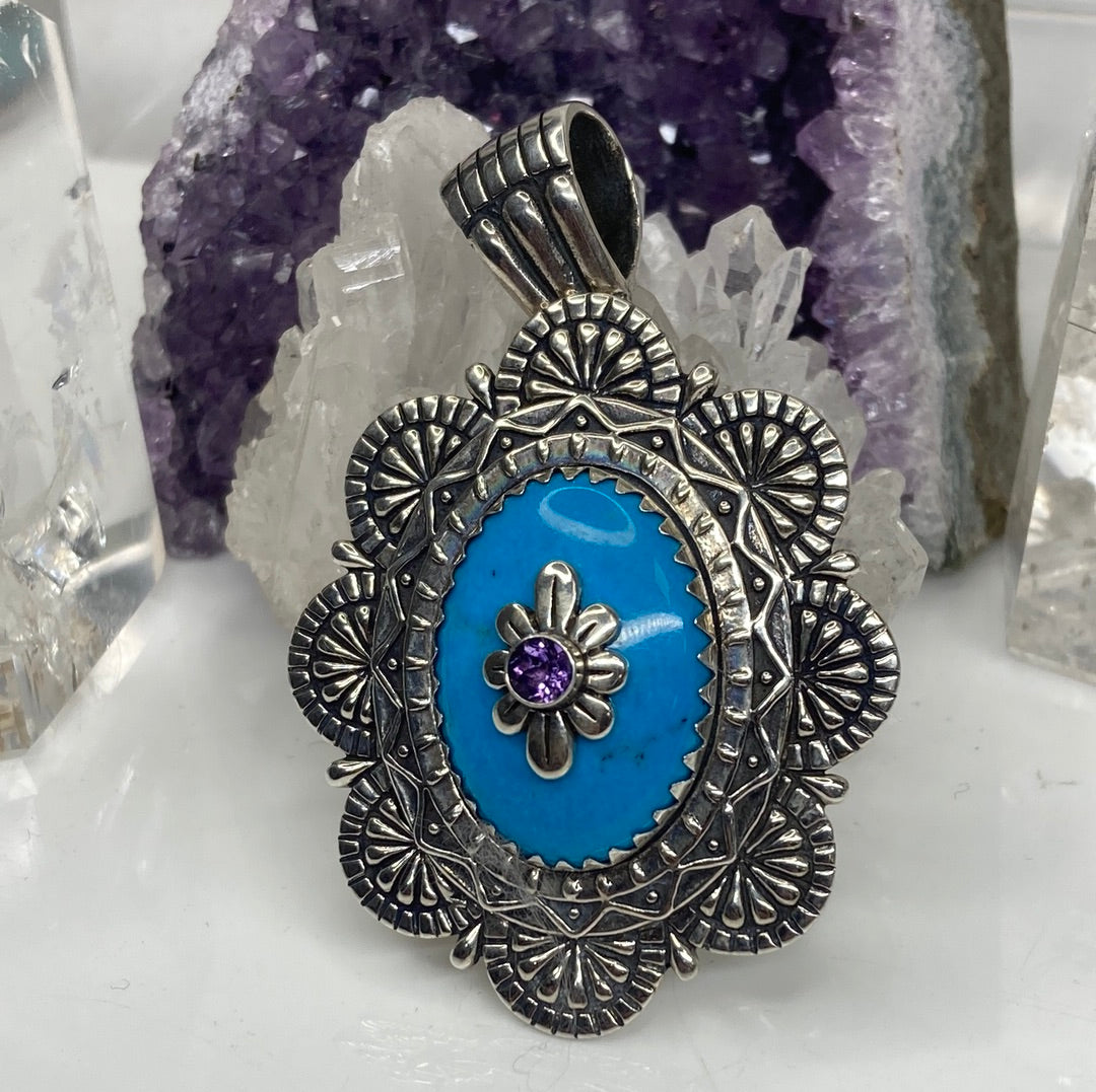 Large sterling silver Carolyn Pollack pendant