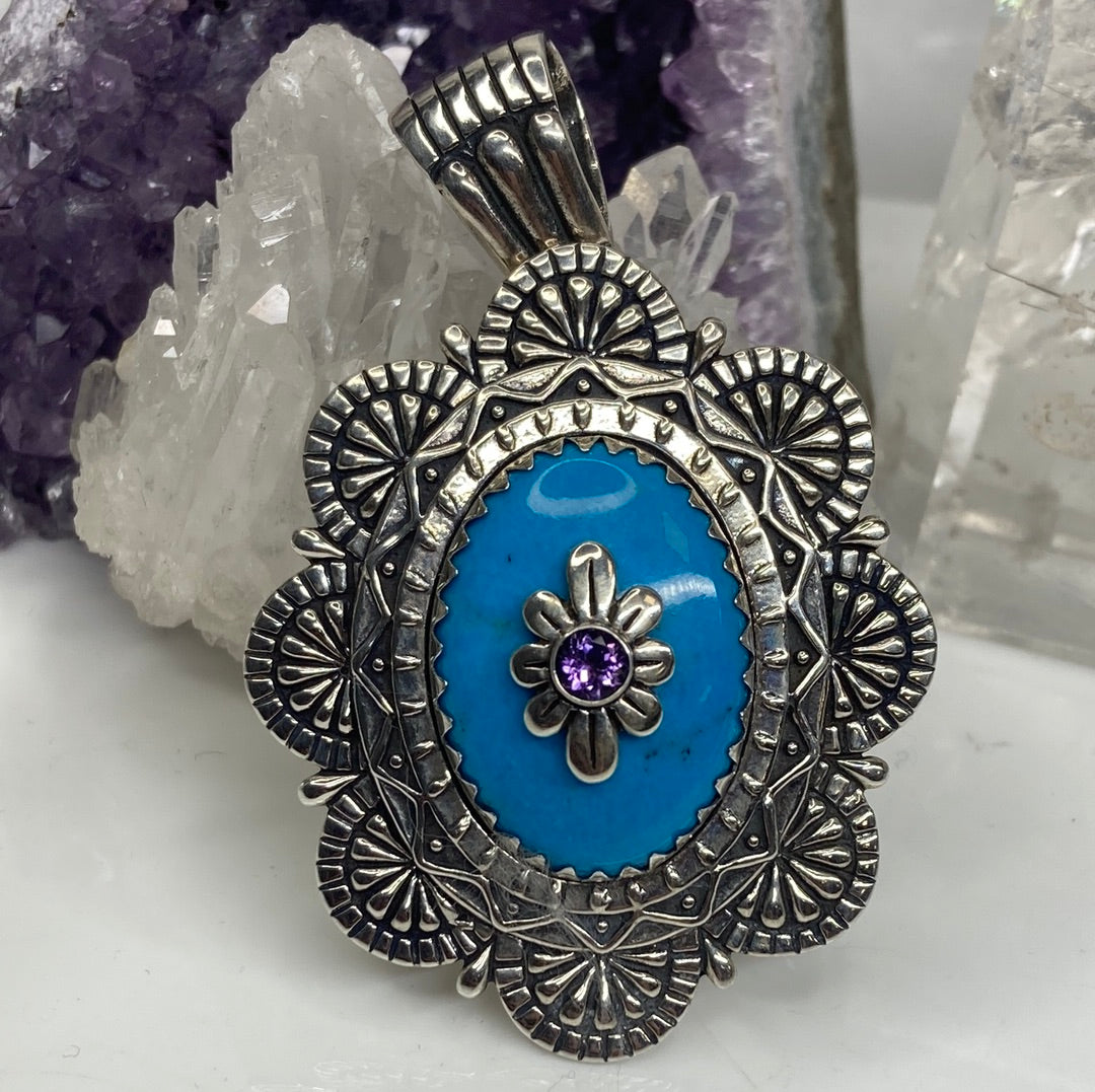 Large sterling silver Carolyn Pollack pendant