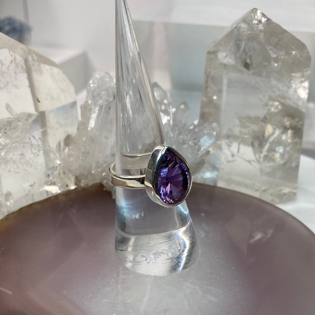 Sterling silver amethyst ring