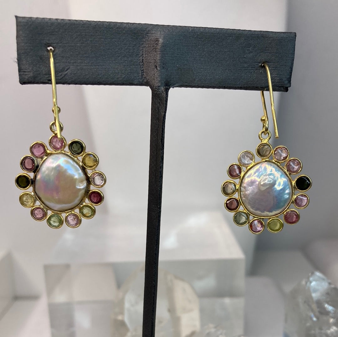 Sterling silver gemstone earrings