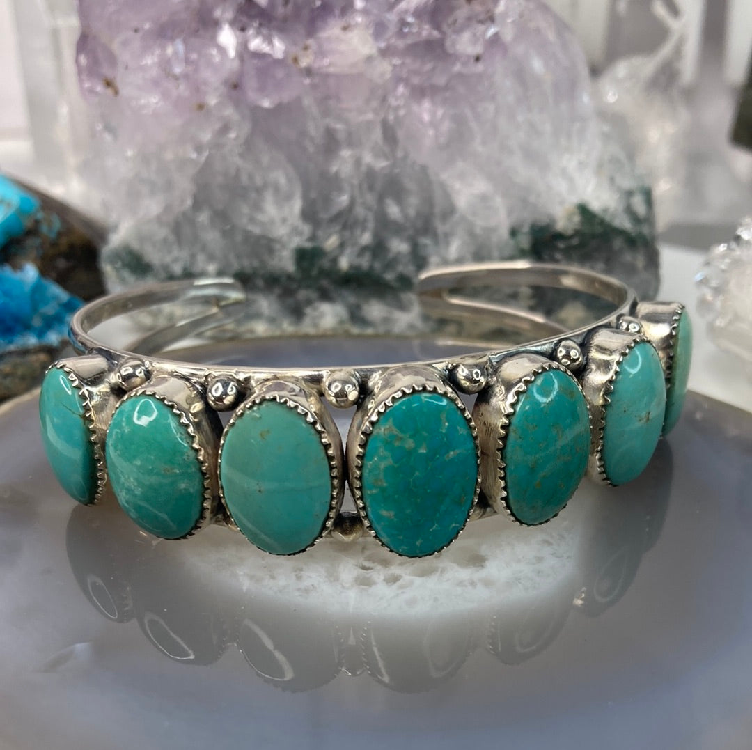 Sterling silver turquoise cuff bracelet