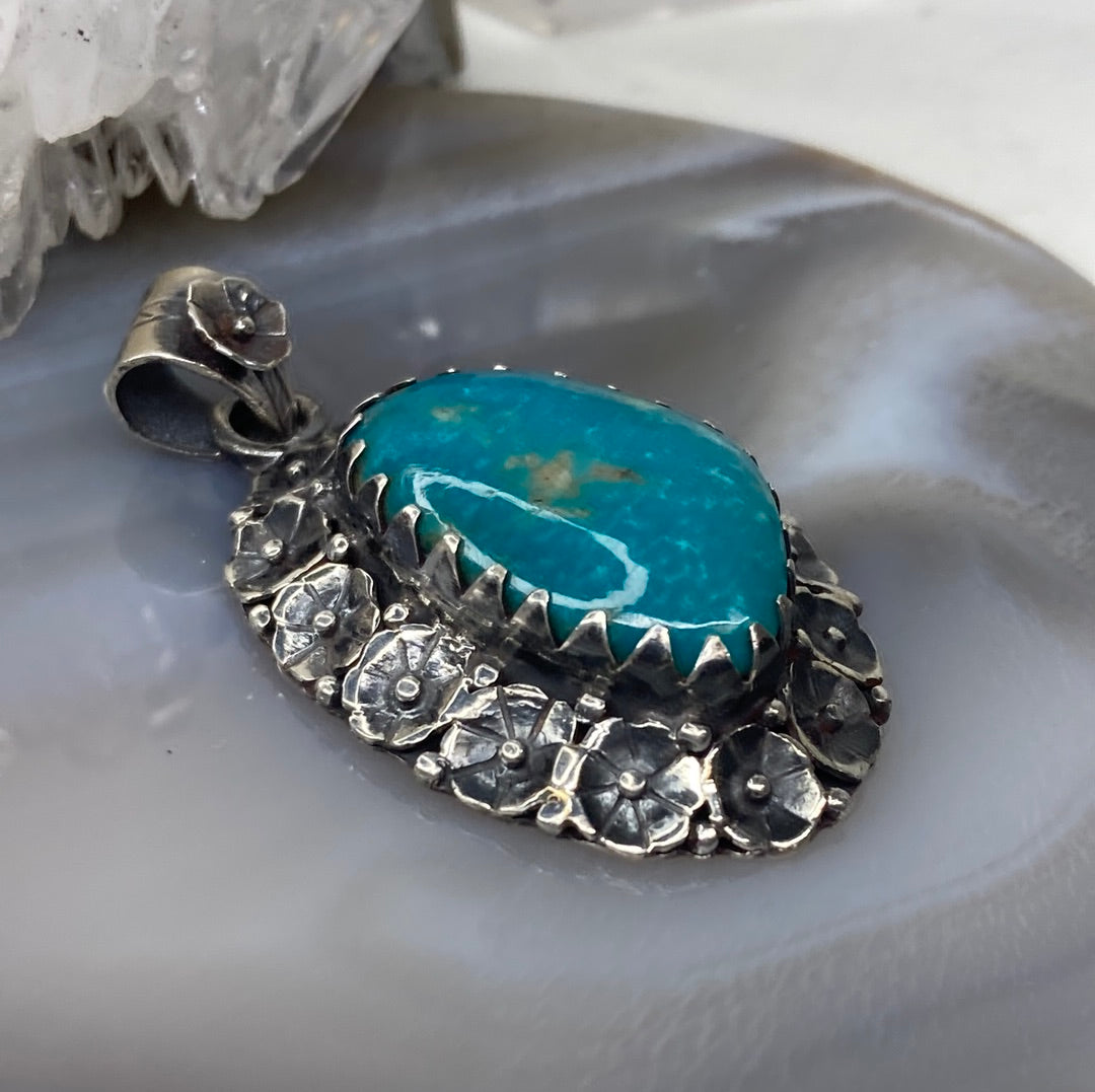 Sterling silver turquoise pendant