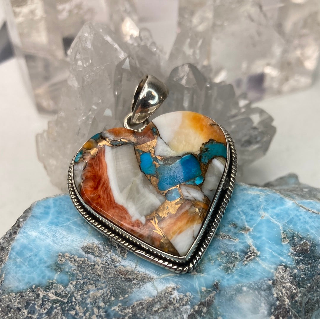 Sterling silver heart pendant