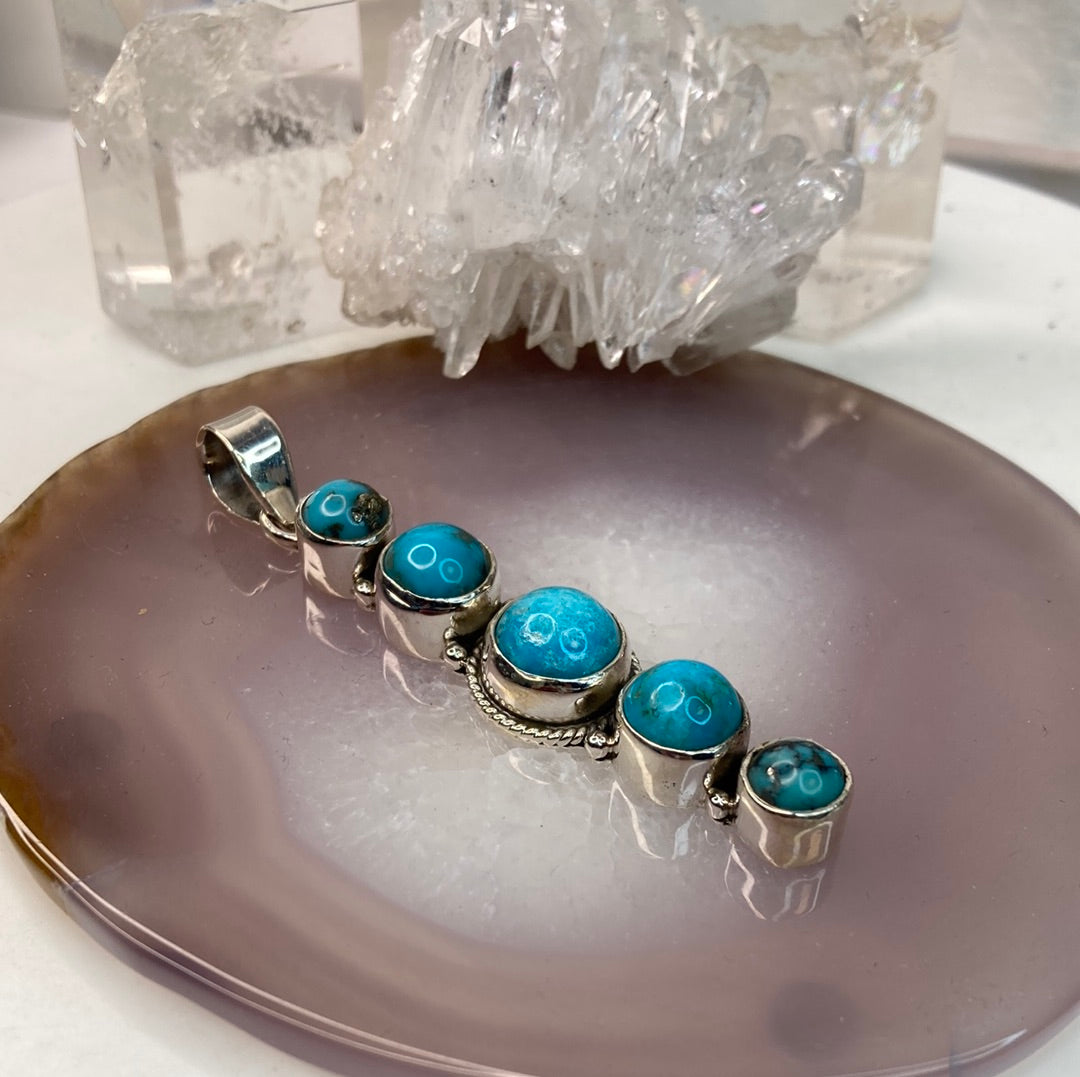 Sterling silver turquoise pendant