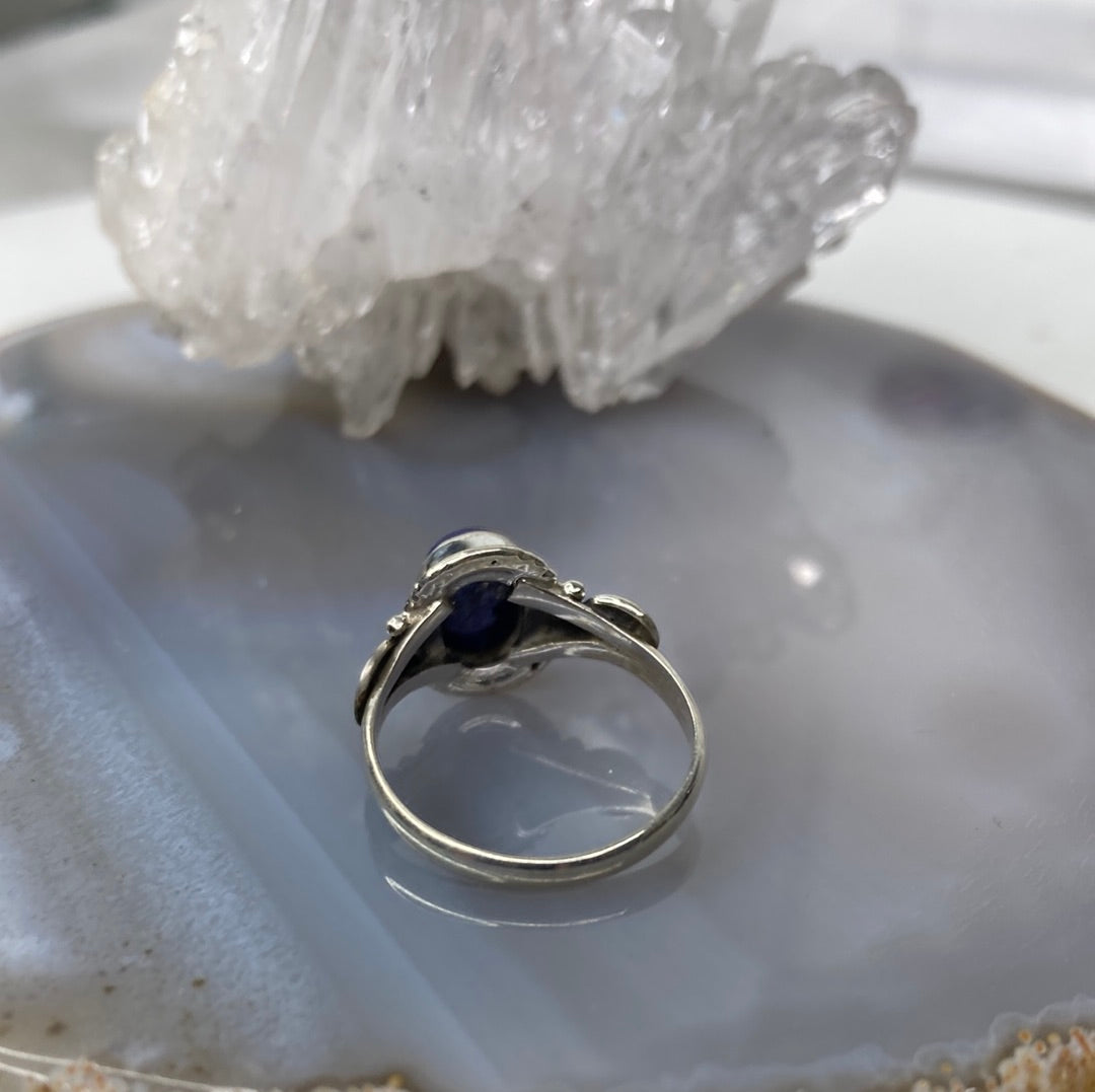 Sterling silver lapis ring