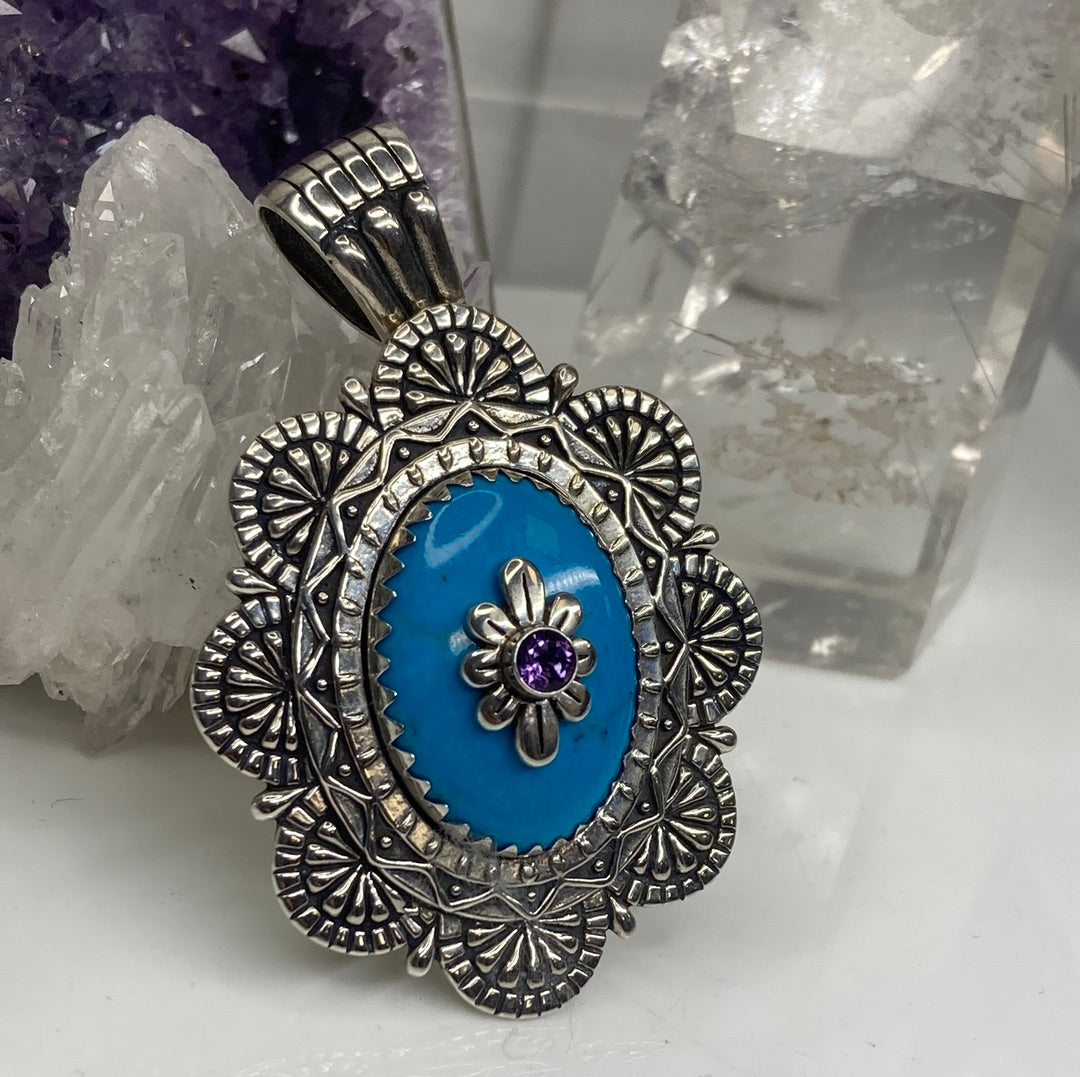 Large sterling silver Carolyn Pollack pendant