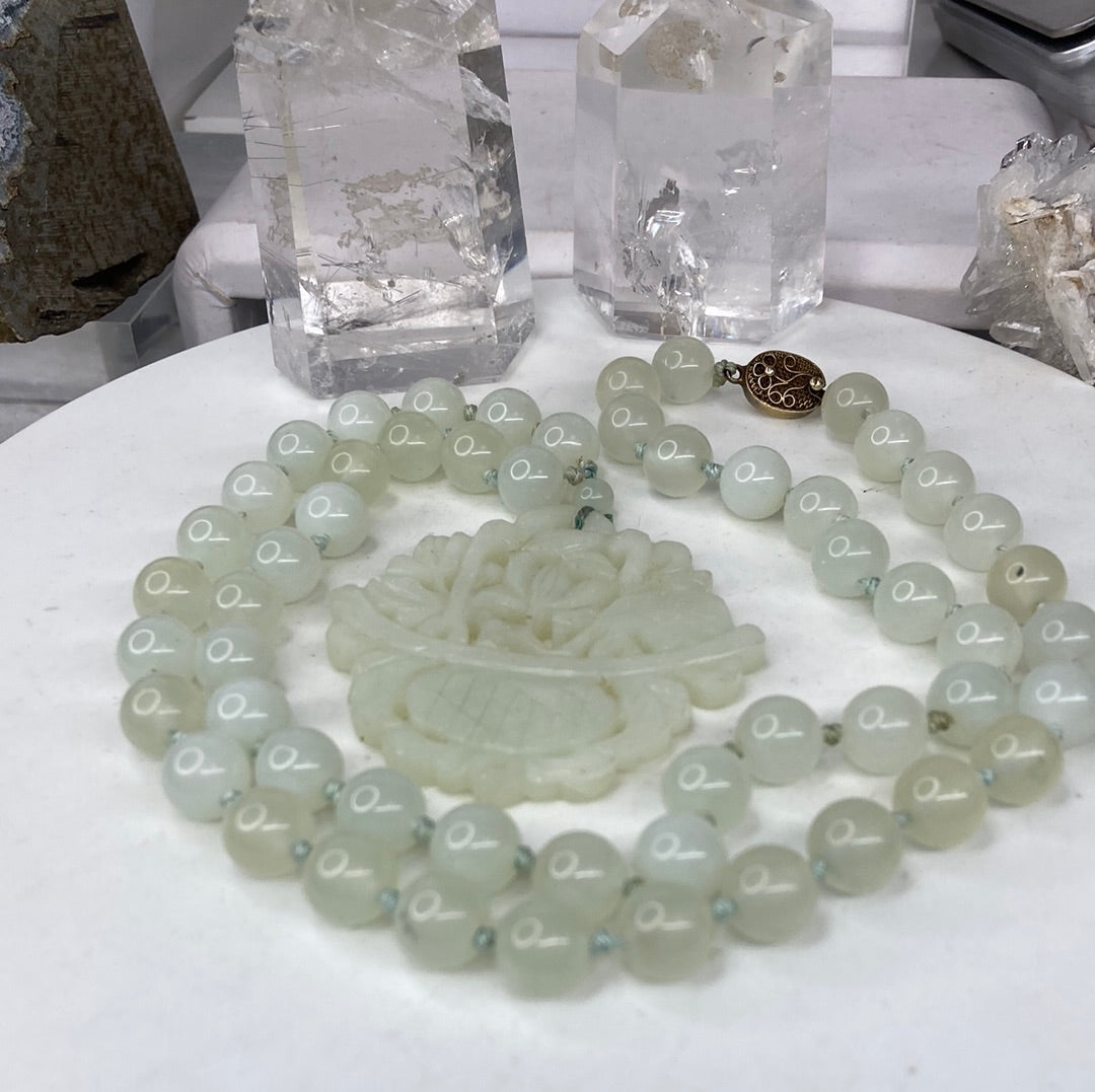 Vintage jade necklace