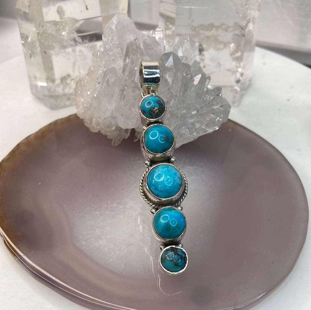 Sterling silver turquoise pendant
