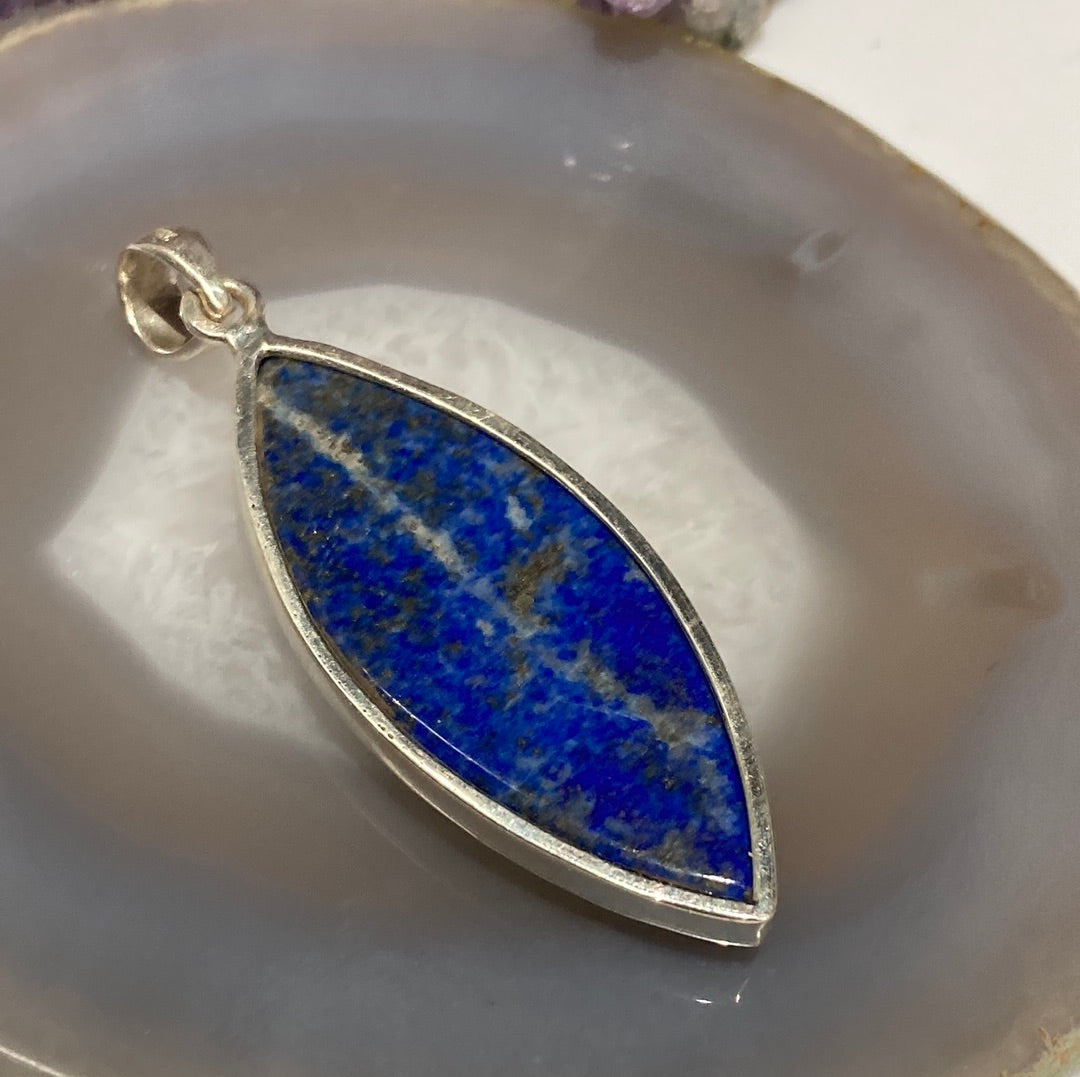 Sterling silver lapis pendant