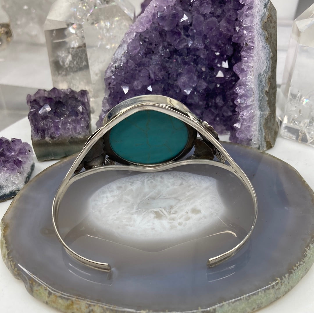 Sterling silver turquoise cuff bracelet