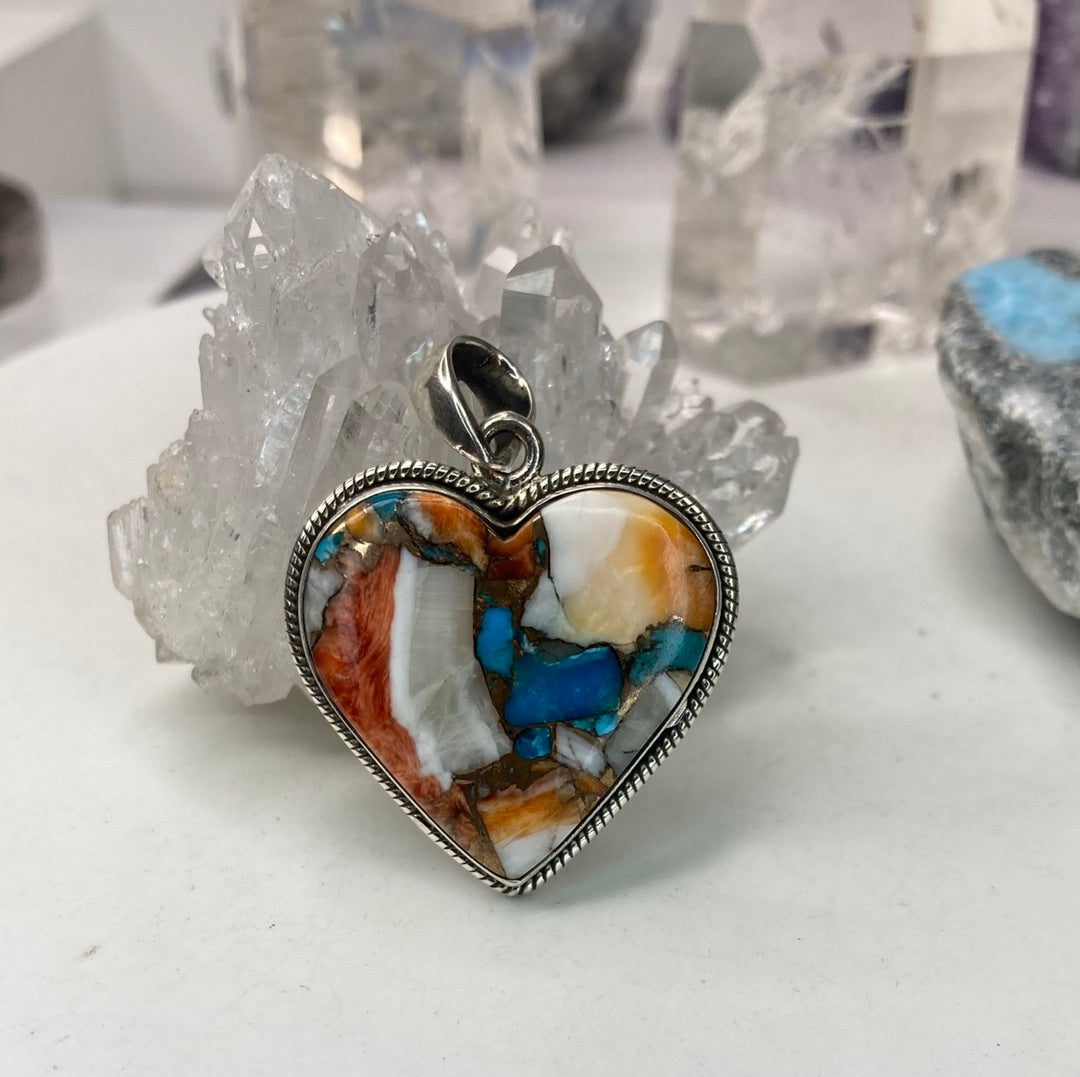 Sterling silver heart pendant