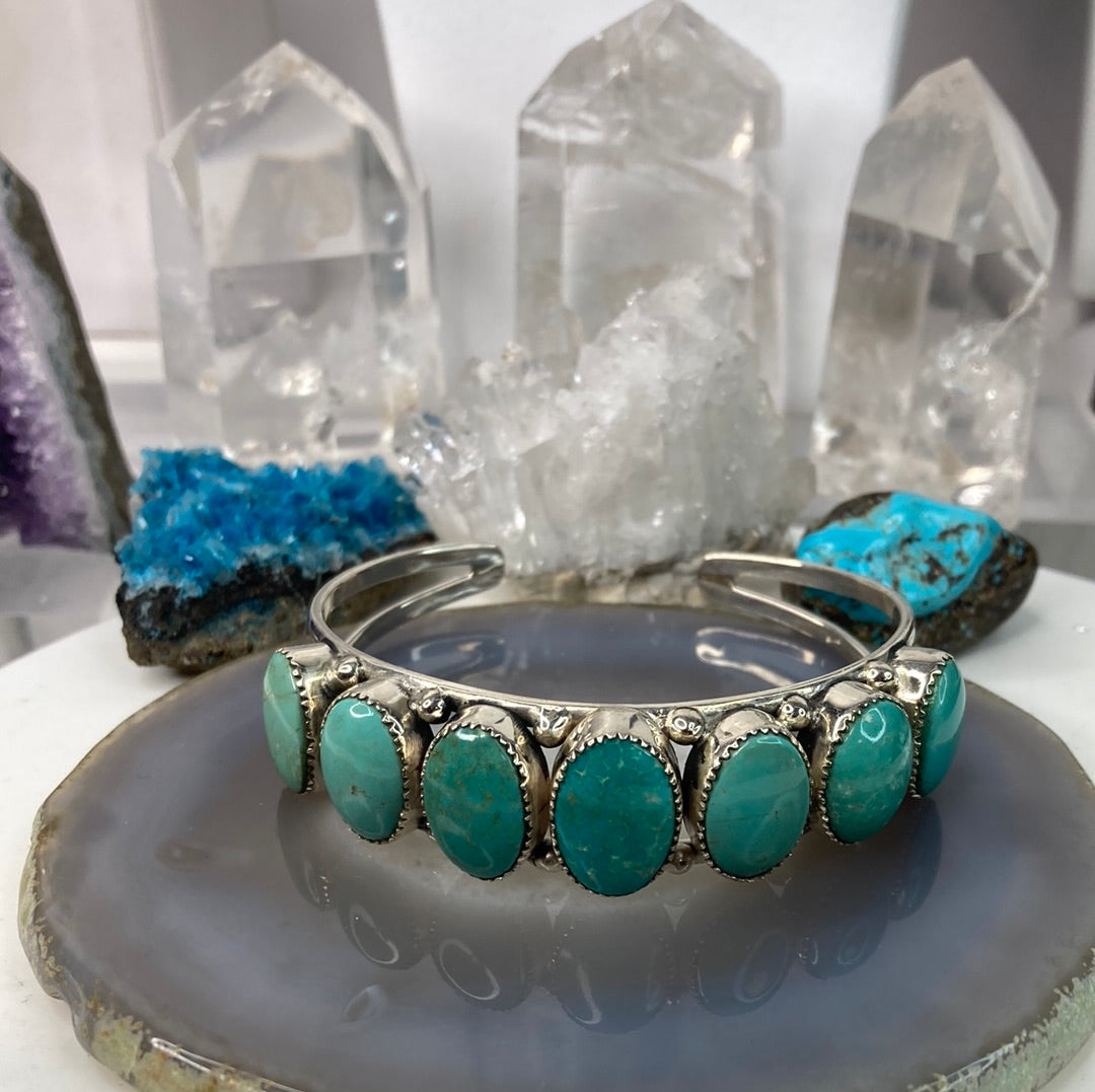 Sterling silver turquoise cuff bracelet