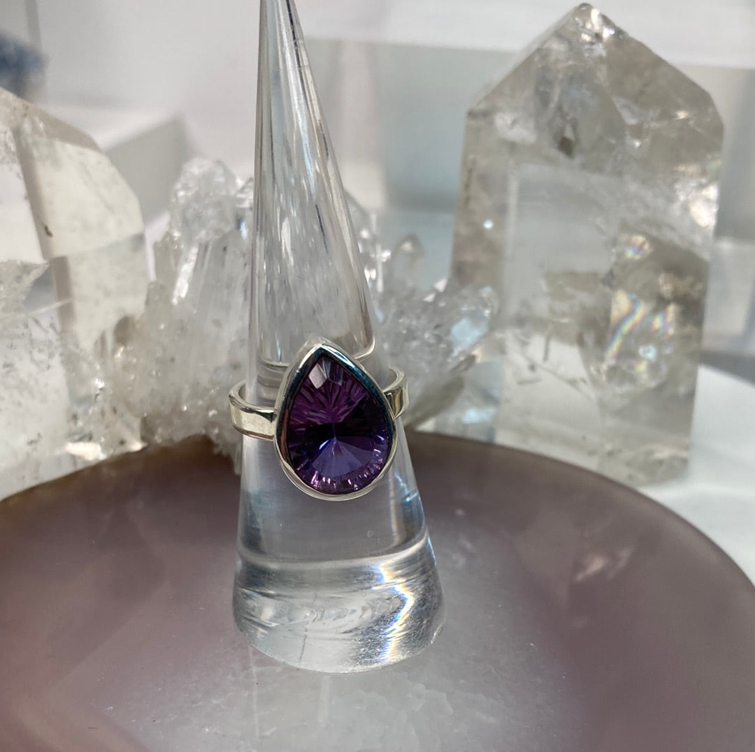 Sterling silver amethyst ring