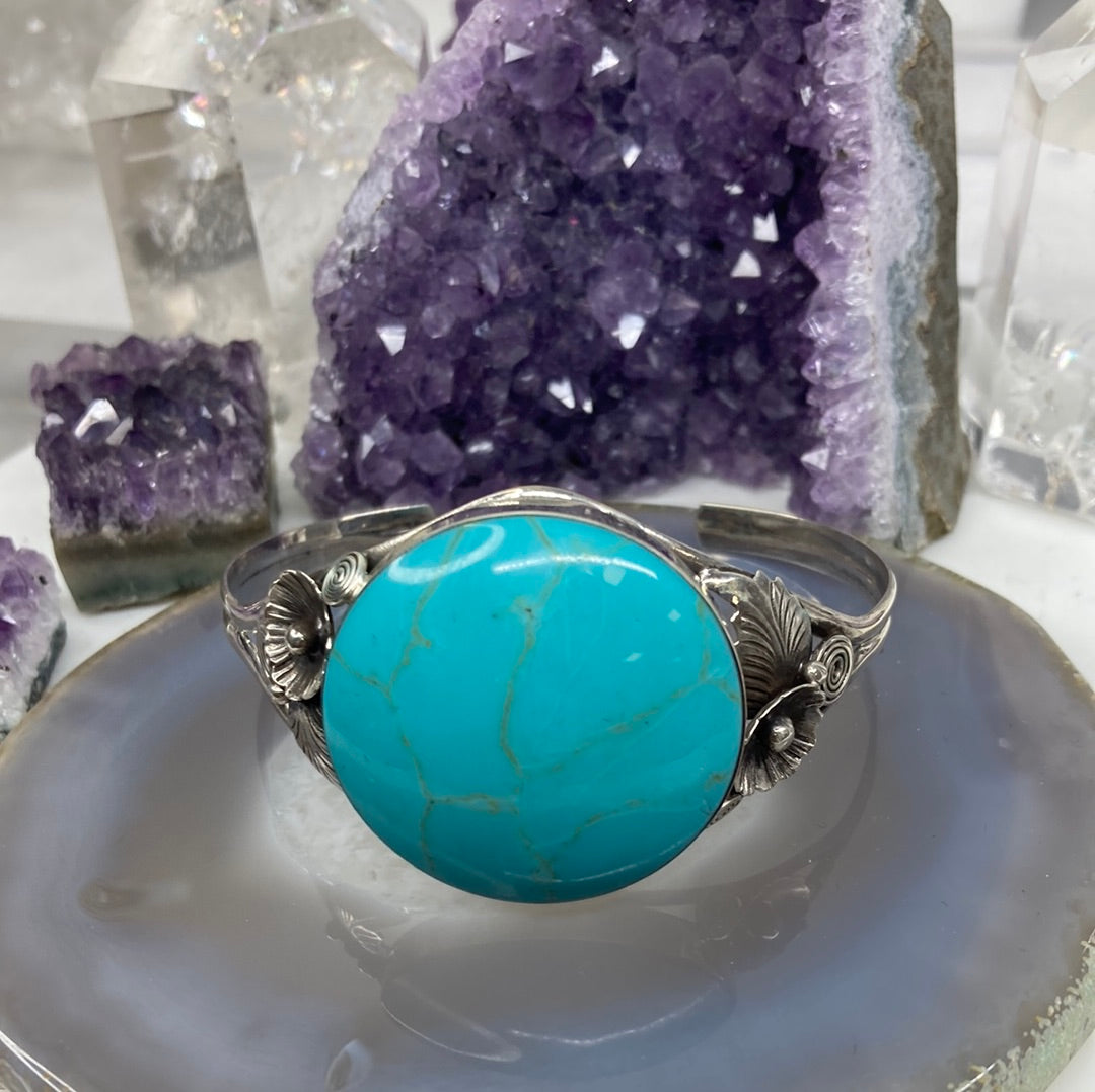 Sterling silver turquoise cuff bracelet