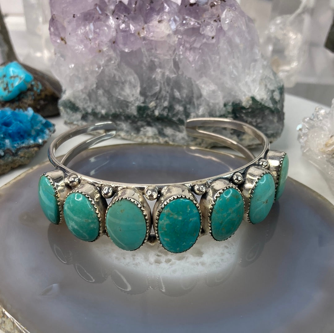 Sterling silver turquoise cuff bracelet