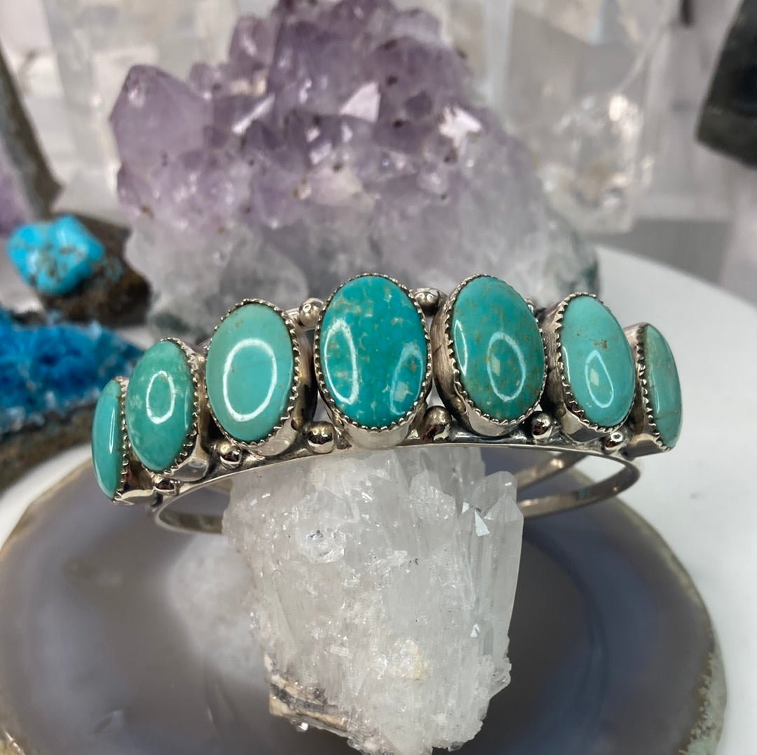 Sterling silver turquoise cuff bracelet