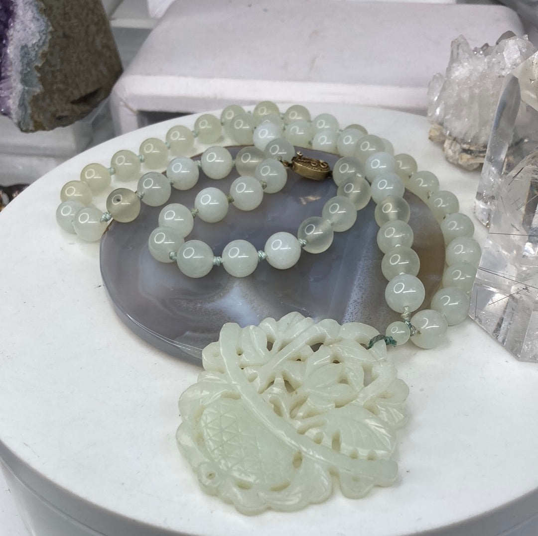 Vintage jade necklace