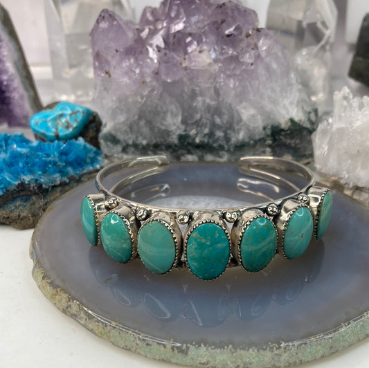 Sterling silver turquoise cuff bracelet