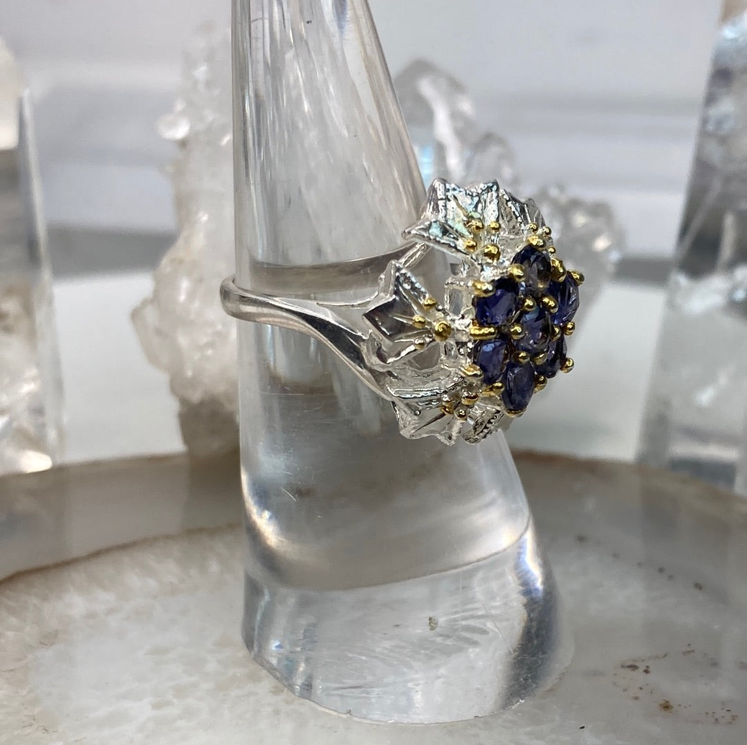 Sterling silver tanzanite ring