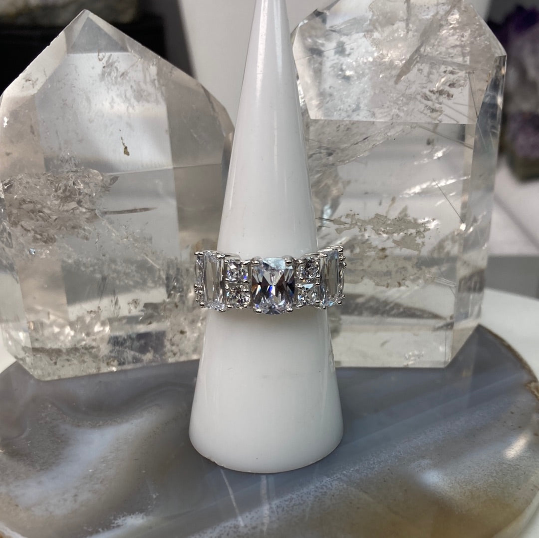 Sterling silver cz ring