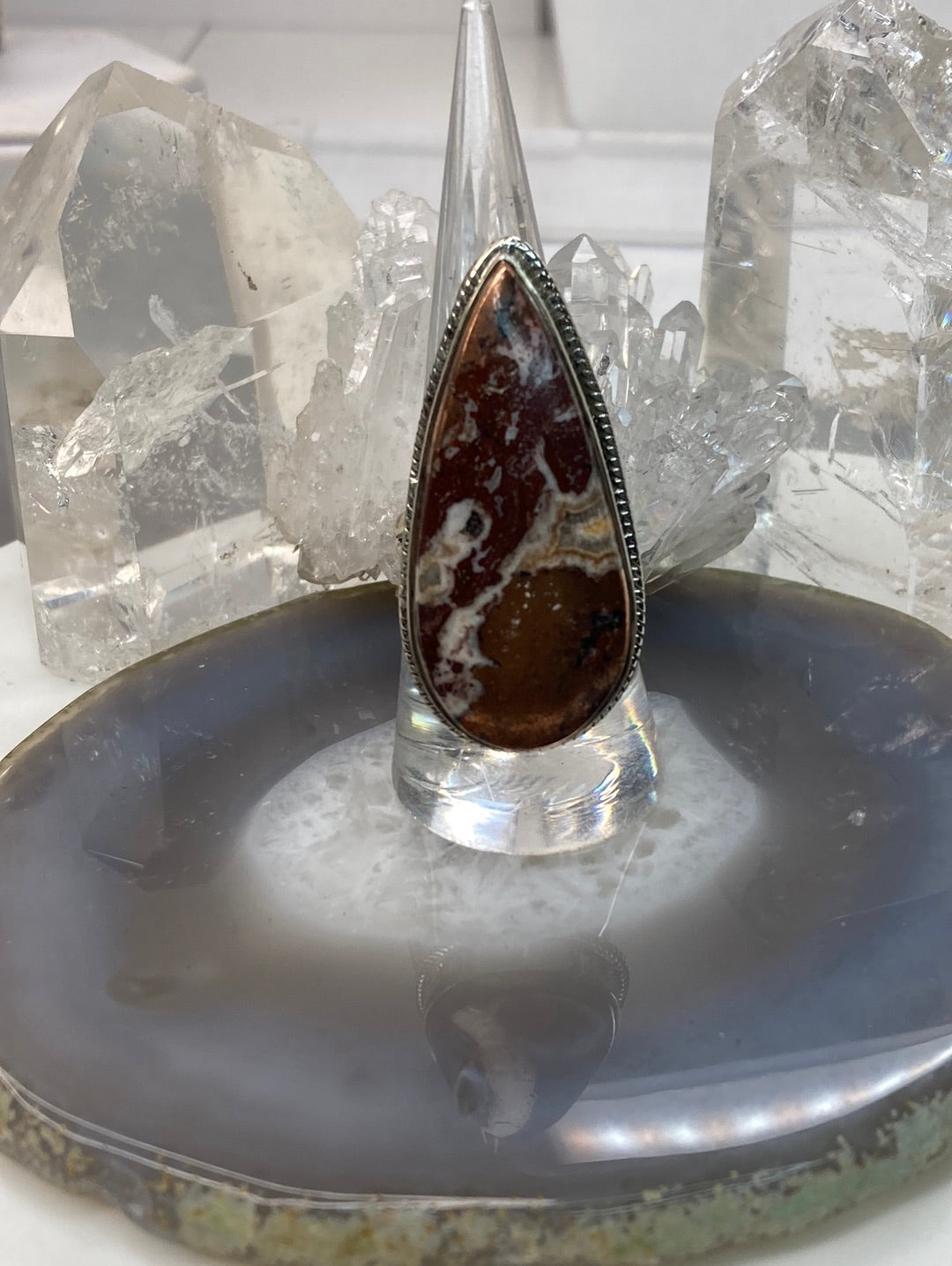 Sterling silver copper turquoise ring