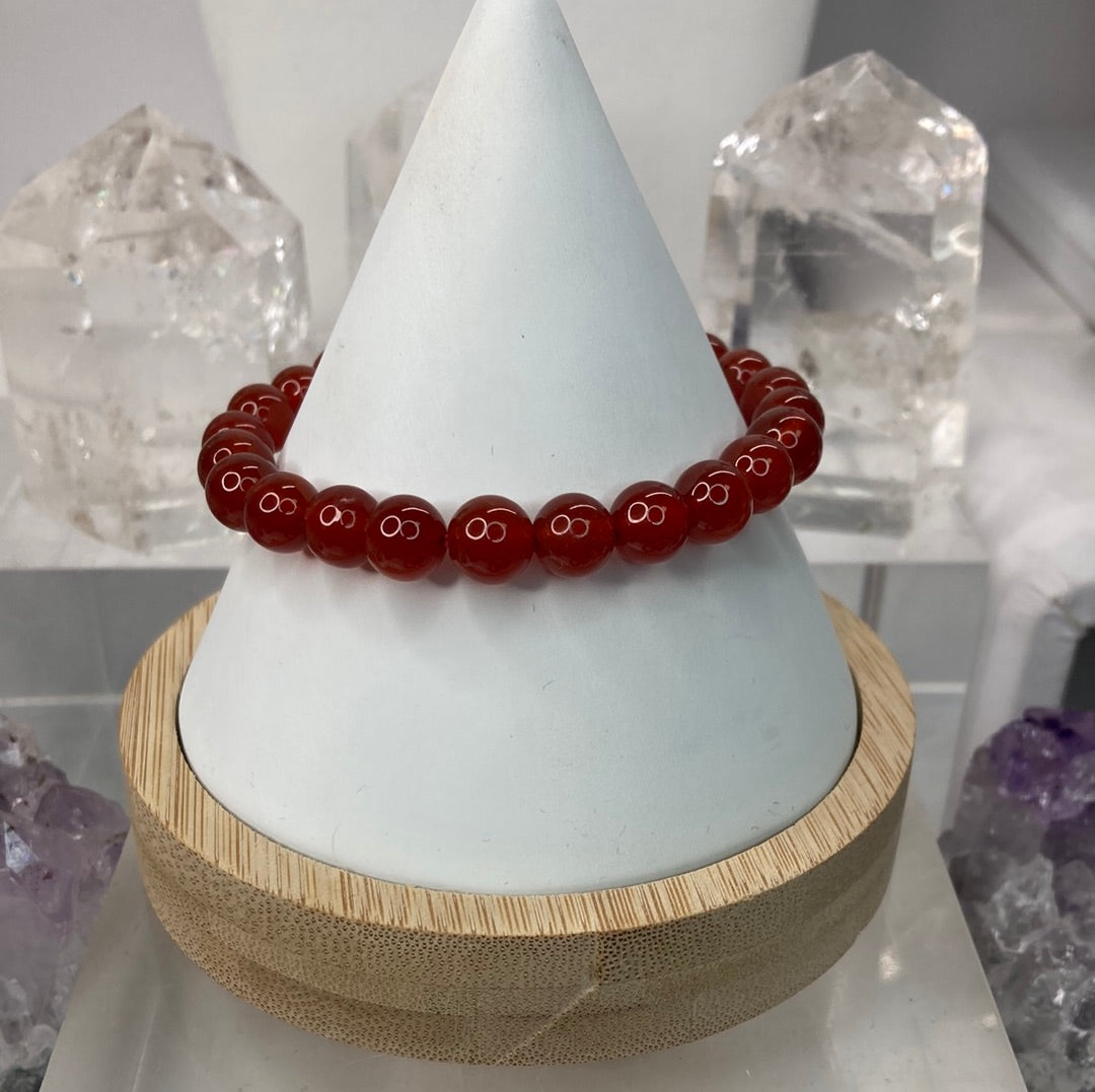 Carnelian bead bracelet