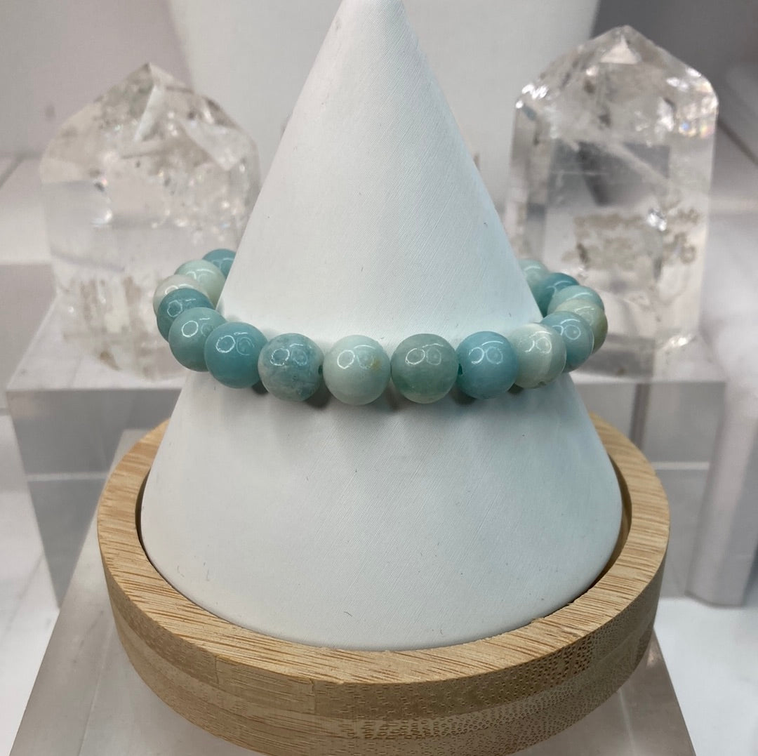 Jade bead bracelet