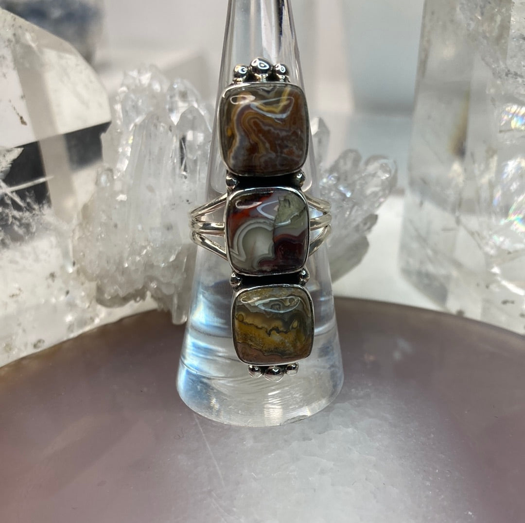 Sterling silver jasper ring