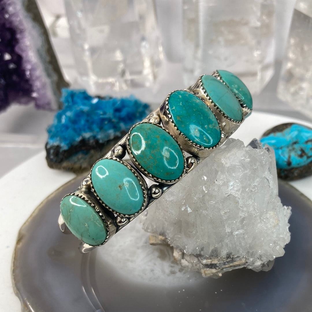 Sterling silver turquoise cuff bracelet