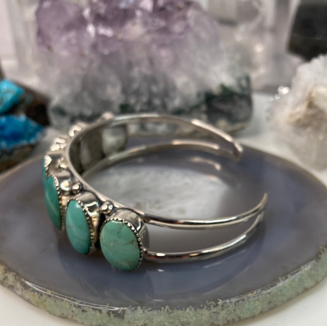 Sterling silver turquoise cuff bracelet