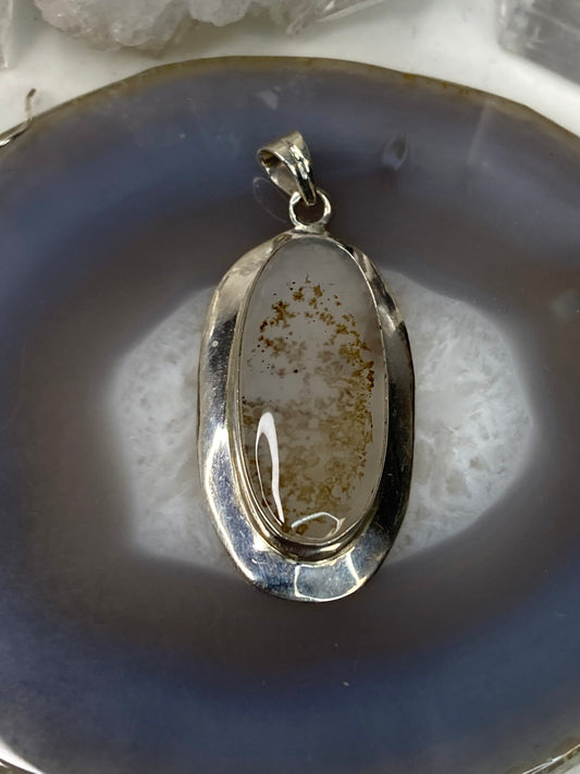 Sterling silver dendritic pendant