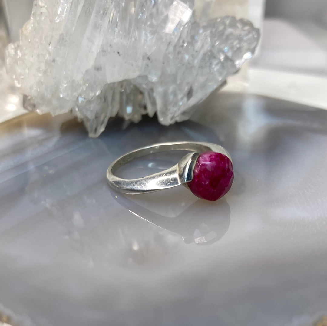 Silver Rube Rings Sterling silver ruby ring – Timeless Treasures