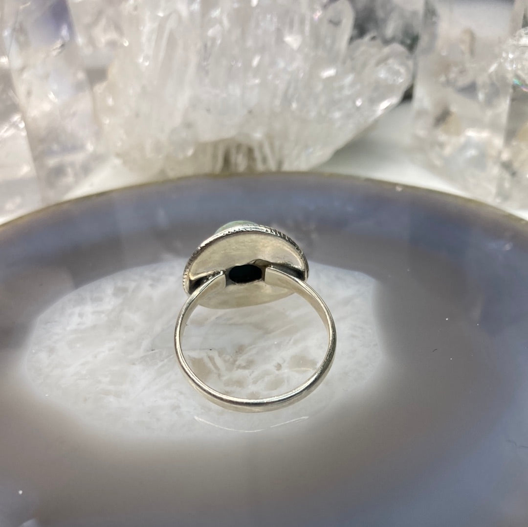 Sterling silver larimar ring