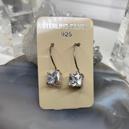 Sterling silver quartz earrings