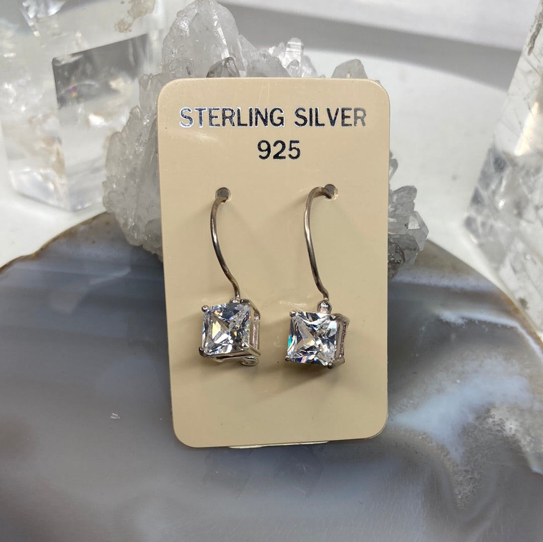 Sterling silver quartz earrings