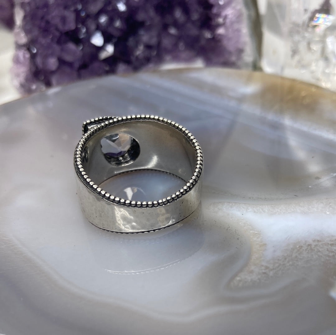 Sterling silver quartz ring