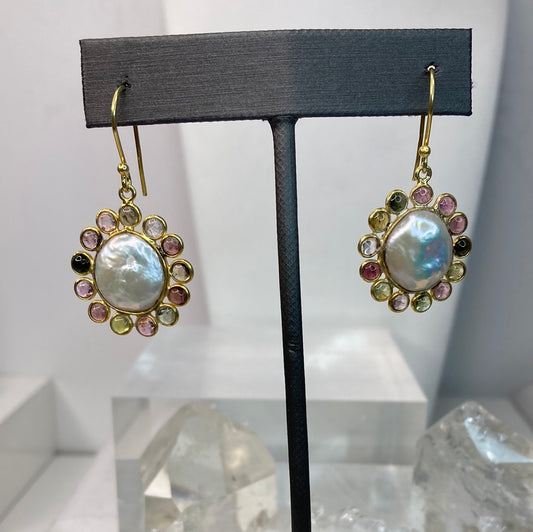 Sterling silver gemstone earrings