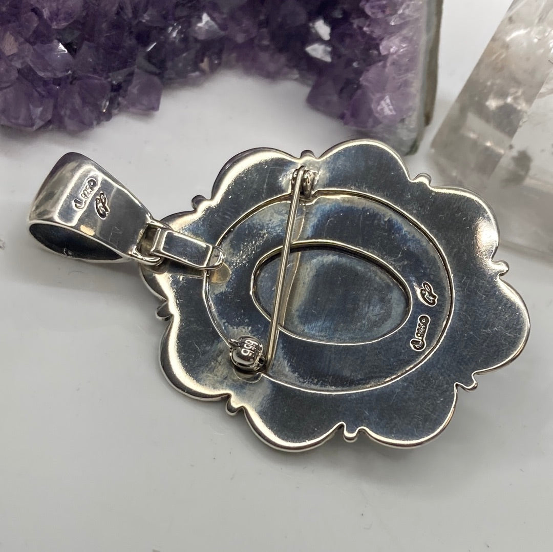 Large sterling silver Carolyn Pollack pendant