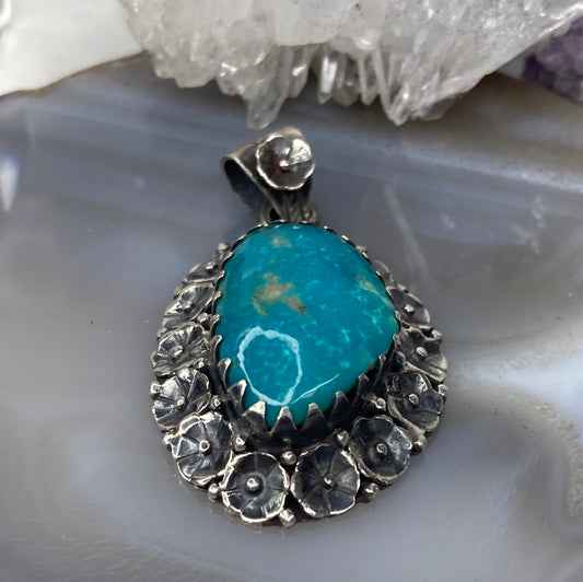 Sterling silver turquoise pendant